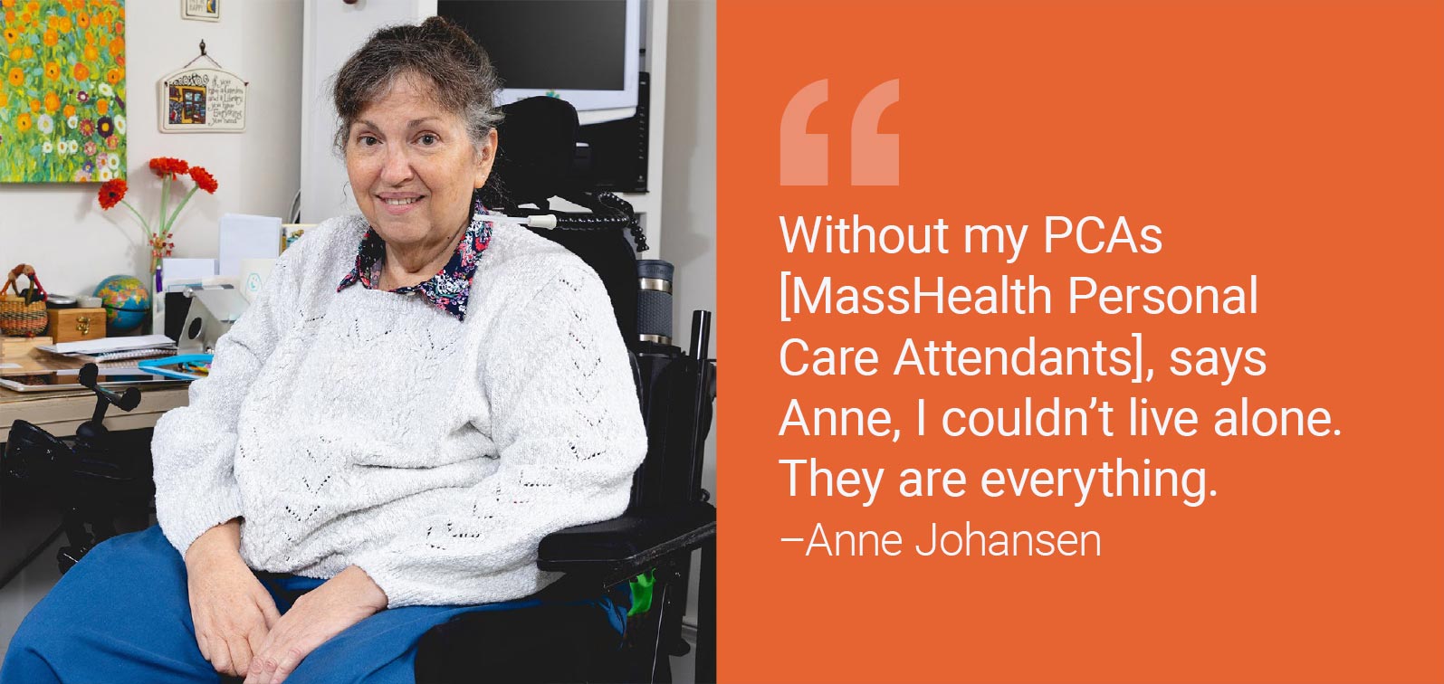 Photo of Anne Johansen with quote